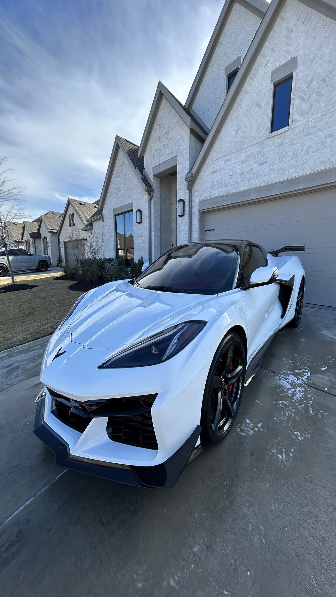 White Corvette after a Lux Mobile Detailing service in Fort Worth